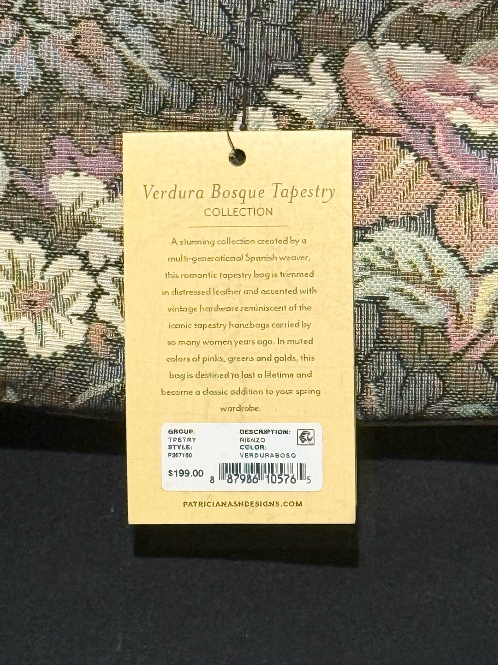 Patricia Nash Floral Tapestry Leather Purse - Picture 5 of 7